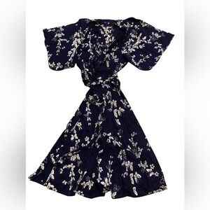 Vintage 60s EATON's Butterfly Print Kimono Robe One Size